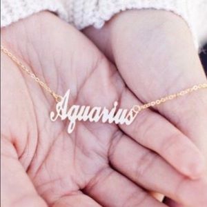 Aquarius Zodiac Sign Necklace